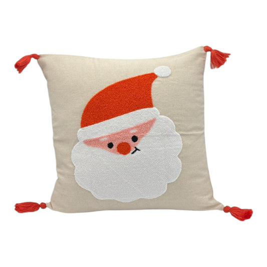 Dekokissen mit Punch Stickerei - Weihnachten - Weihnachtsmann - 43 x 43cm