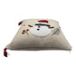 Dekokissen mit Punch Stickerei - Weihnachten - Schneemann - 43 x 43cm