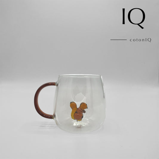 Glastasse mit 3D-Figur – Eichhörnchen – 380 ml