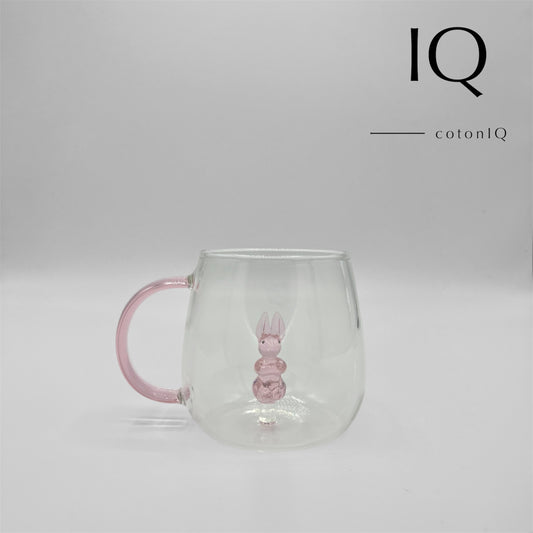 Glastasse mit 3D-Figur – Hase – 380 ml