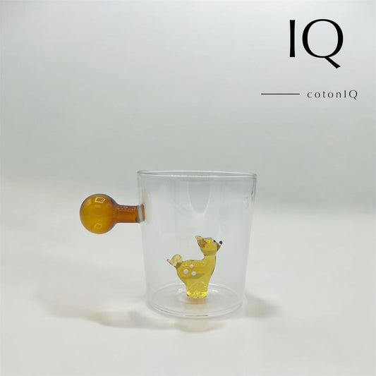 Glastasse mit 3D-Figur – Reh – 380 ml