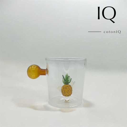 Glastasse mit 3D-Figur – Ananas – 380 ml