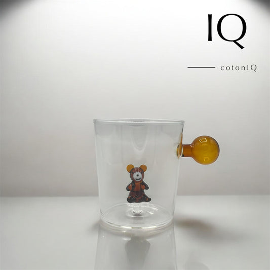 Glastasse mit 3D-Figur – Bär – 380 ml