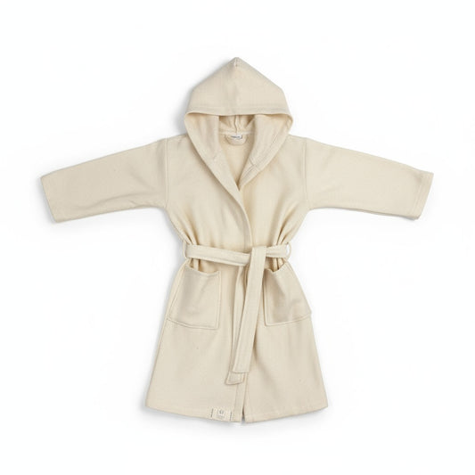 Kinderbademantel Beige aus 100 % Baumwolle