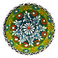 Keramikschale - Blume - Hellgrün - 12cm