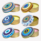 Natürliche Olivenölseife in dekorativer Dose - 6er Set - Evil Eye - Duftmix