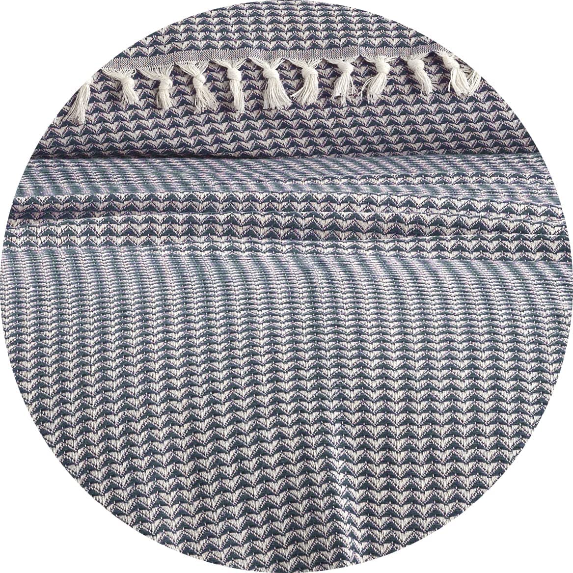 Tagesdecke | Bettüberwurf | Sofaüberwurf | 220 x 200 cm | 100% Baumwolle | Dunkelblau